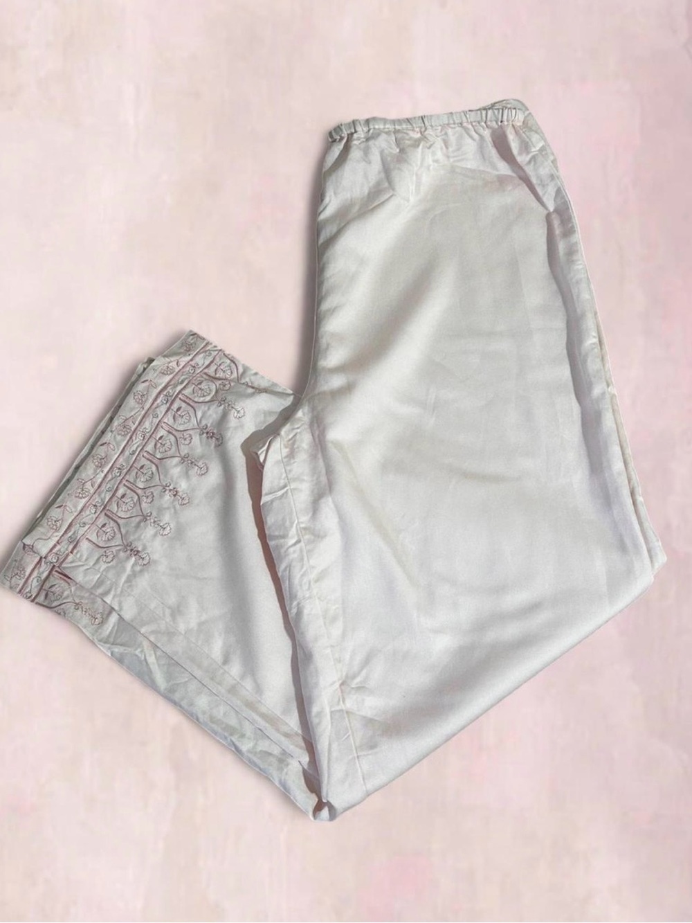Victoria's Secret Baby Pink Embroidered Lounge Pants